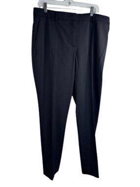Emilio Pucci Virgin Wool Straight Leg Tailored Trousers Pants Black Size 14 NWT